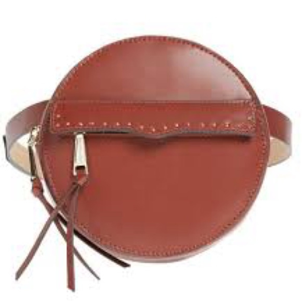 Rebecca Minkoff Lucy Cognac Studed Leather Belt Bag